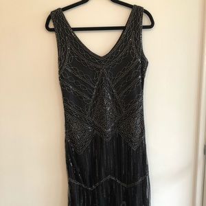 Black Fringe bead and sequins Dress